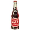 Image 1 : Soda fountain sign, Triple AAA Root Beer, embossed metal by Stout Sign Co.-St. Louis, VG cond w/bott