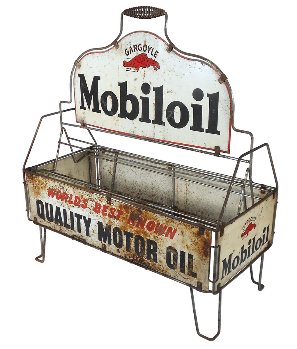 Radbiloil Oil Rack Petroliana, display rack, Mobiloil Gargoyle, World's best known Quality ...