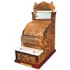 Image 1 : Cash register, National Model 313, red brass w/marble shelf, rings up to $1.00, beautifully restored