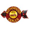 Image 1 : Motorcycle sign, Indian Motorcycle "Authorized Dealer", contemporary 2-color neon w/light-up center,