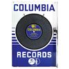 Image 1 : Music store sign, Columbia Records, 2-sided porcelain flange w/diecut record, Rare, VG cond w/some l