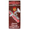 Image 1 : Hardware store sign, Eveready Flashlights & Batteries, 5-color porcelain w/brown background, great g
