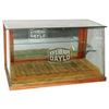 Image 1 : Hardware store display case, Eveready Daylo flashlights, slanted oak & glass case w/etched glass adv