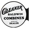 Image 1 : Farm machinery sign, Gleaner Baldwin Combines, 2-sided porcelain flange, Exc cond on both sides w/sm