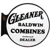 Image 2 : Farm machinery sign, Gleaner Baldwin Combines, 2-sided porcelain flange, Exc cond on both sides w/sm