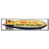 Image 1 : Hardware store sign, Edison Mazda Lamps, framed paper zephyr w/GE logo on tail, unique w/great color