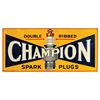 Image 1 : Automobilia, sign, Champion Spark Plugs, embossed metal w/spark plug graphics,