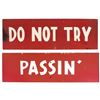 Image 1 : Burma Shave slogan sign (6 sections), Do Not Try Passin' On A Slope 'Less You Have A Periscope Burma