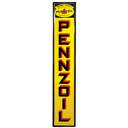 Petroliana, sign, Pennzoil, Property of the Pennzoil Co-Oil City, PA, self-framed embossed metal ove