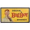 Image 1 : Soda fountain sign, Drink Big Boy Beverages, framed litho on paper w/colorful graphics, by John Ingl