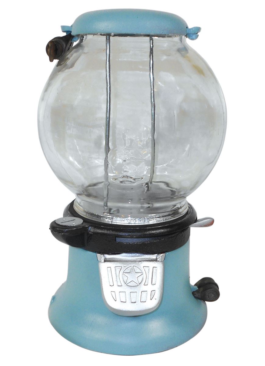 Coinoperated peanut or gumball machine, Columbus Model M, cast