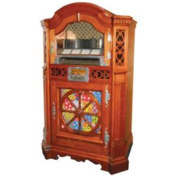 Coin-operated jukebox, Wurlitzer, Model 780, all orig, Exc working cond, 60"H x 38"W x 24"D.