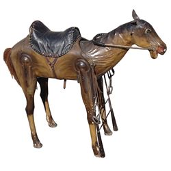 Toy, mechanical hobby horse, mfgd by The Olfort Mfg. Co.-Chicago, IL, metal & wood, Rare, Exc orig c