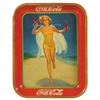 Image 1 : Coca-Cola serving tray, 1937 Swimsuit Girl, American Art Works-Coshocton, O., VG cond w/a few nicks 