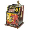 Image 1 : Coin-operated slot machine, Mills Lion's Head, 5 Cent, c.1931-32, orig paint & paper w/replaced back
