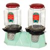 Image 1 : Coin-operated machine, Columbus Model 32 or Bi-More, green porcelain base, octagon globes w/orig 1 C