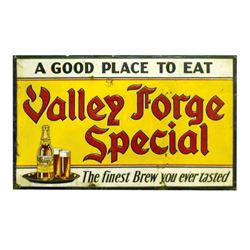 Breweriana, sign, Valley Forge Special, embossed metal by Donaldson Art Sign Co.-Cov., KY, Good/VG c