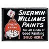 Image 1 : Paint sign, Sherwin-Williams Paints, "Cover the Earth," & Varnish "Brightens the Earth" 2-sided porc