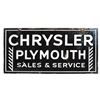 Image 2 : Automobilia, sign, Chrysler Plymouth Sales & Service, 2-sided porcelain, one side better than the ot