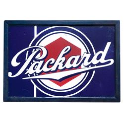 Automobilia, dealership sign, Packard, porcelain in wood frame, c.1920's, VG cond w/some edge restor