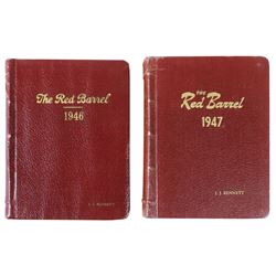 Coca-Cola magazines (2 yrs), The Red Barrel, bound 1946 & 1947, full-color covers, Exc cond, 8.25 H 