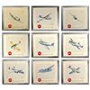 Image 1 : Coca-Cola airplane signs (9), cdbd lithos, c.1940's, some marked "Snyder & Black Inc.-NY," Good to V