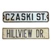 Image 1 : Automobilia, street signs (5), Warner Av, Weimer Av, Peiffer Av, back-to-backs along w/Hillview Dr &