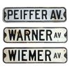Image 2 : Automobilia, street signs (5), Warner Av, Weimer Av, Peiffer Av, back-to-backs along w/Hillview Dr &