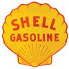 Image 1 : Petroliana, sign, Shell Gasoline, porcelain, Exc/Near-Mint cond w/very minor edge chips,