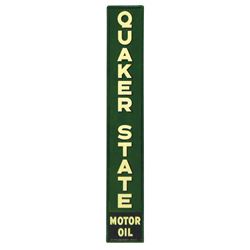 Petroliana, sign, Quaker State Motor Oil, Quaker State Oil Refining Corp, self-framed embossed metal