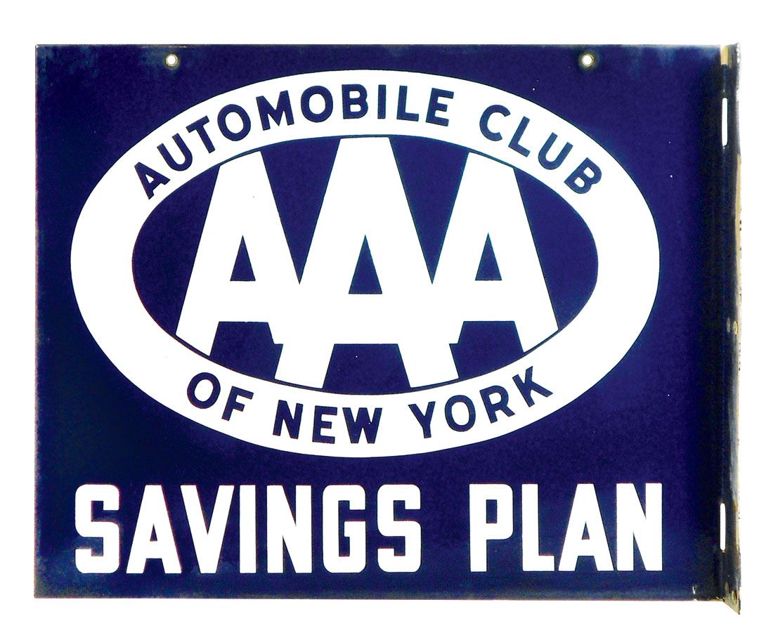 Automobilia, sign, AAA Automobile Club of New York Savings Plan, 2