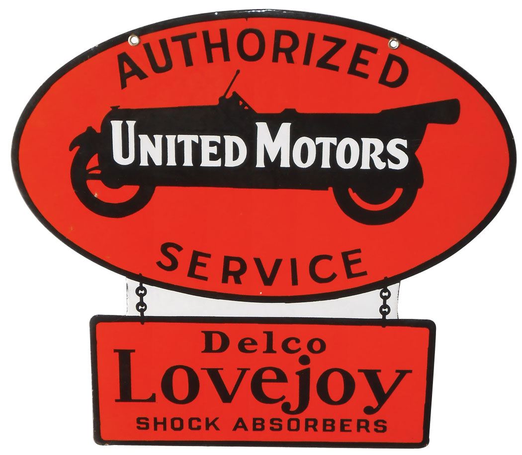 Automobilia, sign, United Motors Authorized Service, Delco Lovejoy
