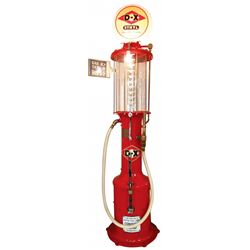 Petroliana, gasoline pump, visible "Rush Pump", model H, Serial #20629, has lights & gas price sign,