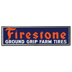 Automobilia, sign, Firestone Ground Grip Farm Tires, 3-color porcelain, by Ing. Rich-Beaver Falls, P