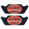 Image 1 : Automobilia, tire display, Cooper Tire Armored-Cord tires, 2-pc metal display, new-old-stock, Exc co