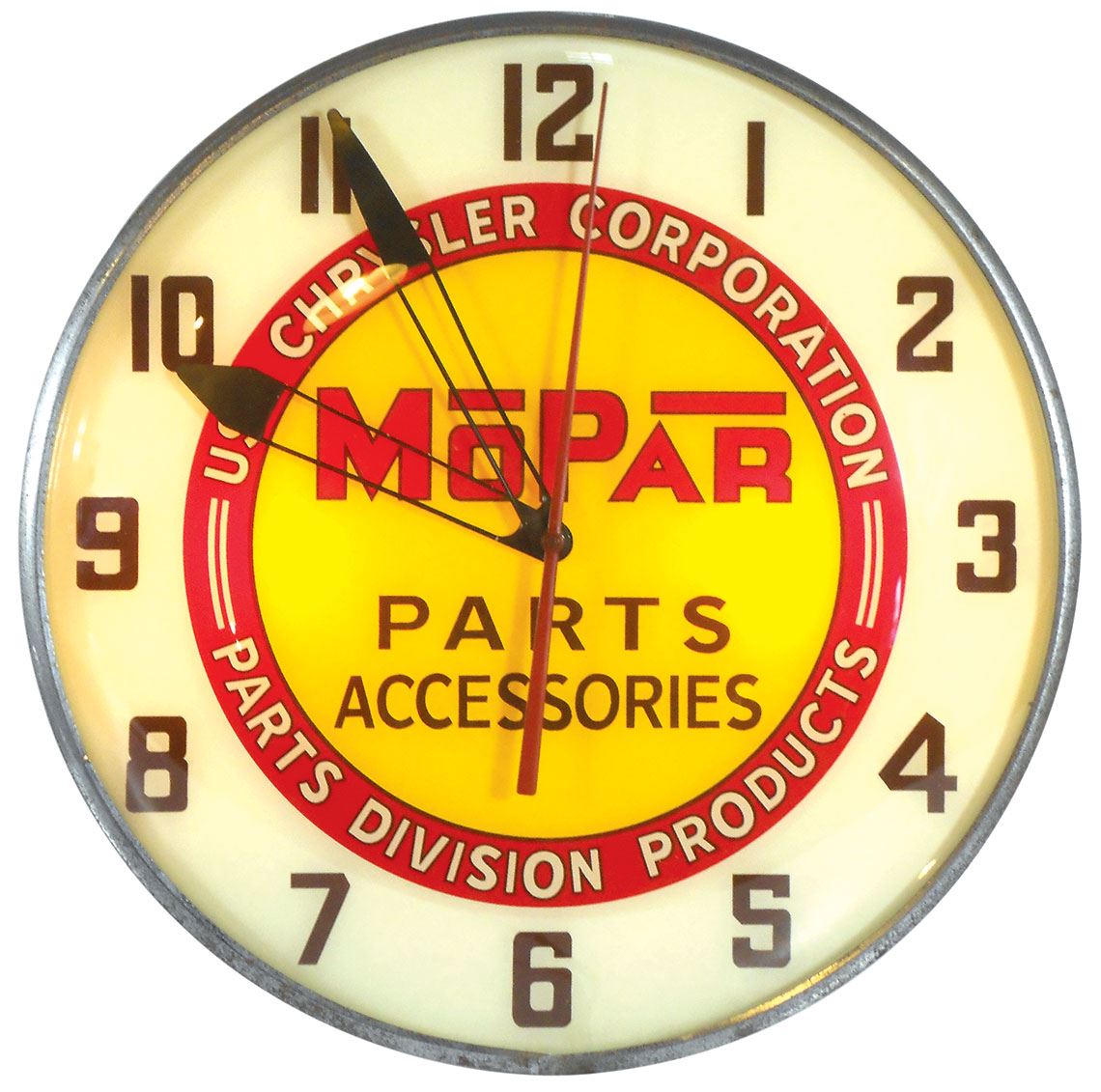 Automobilia, clock, Chrysler Corp MoPar Parts Accessories, Pam Clock Co