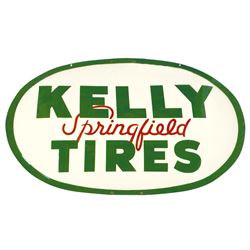 Automobilia, sign, Kelly Springfield Tires, diecut metal by A-M Sign Co.-Lynchburg, VA 7-50, convex