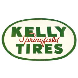 Automobilia, sign, Kelly Springfield Tires, diecut metal by A-M Sign Co.-Lynchburg, VA 7-50, convex 