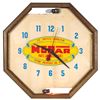 Image 1 : Automobilia, clock, Chrysler Corporation MoPar light-up, octagonal wood case w/open cdbd face, mecha