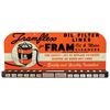 Image 1 : Automobilia, display racks (3), Fram Tramflex Oil Filter Lines, metal w/labeled slots for product, c