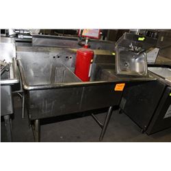 2 COMPARTMENT S/S SINK W/ REST 57 1/2" LENGTH