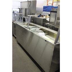 STEAM TABLE, SNEEZE GUARD ETC. 87" IN LENGTH