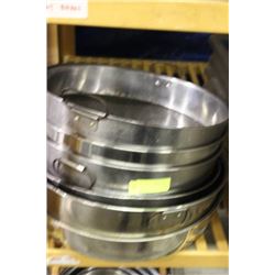 STACK OF S/S STRAINERS, ETC.