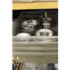 Image 1 : (4) BINS W/ S/S BOWLS, ETC.