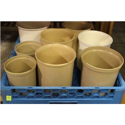 TRAY OF BUCKETS, ETC.