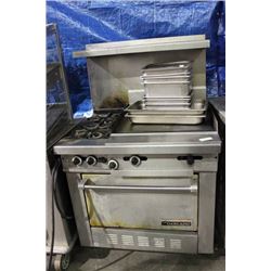 GARLAND GAS 2 BURNER, 24" FLATGRILL AND OVEN