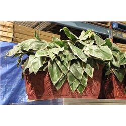 (2) SILK PLANTS W/ PLANTER