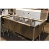Image 1 : NEW 54" 3 WELL S/S SINK