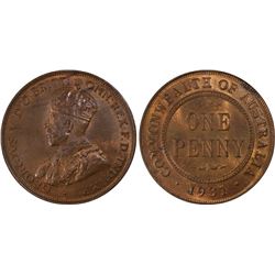 1931 Australian KGV Penny - PCGS MS64RB