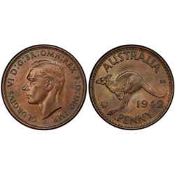 1942-I Australian KGVI Penny - PCGS MS63BN